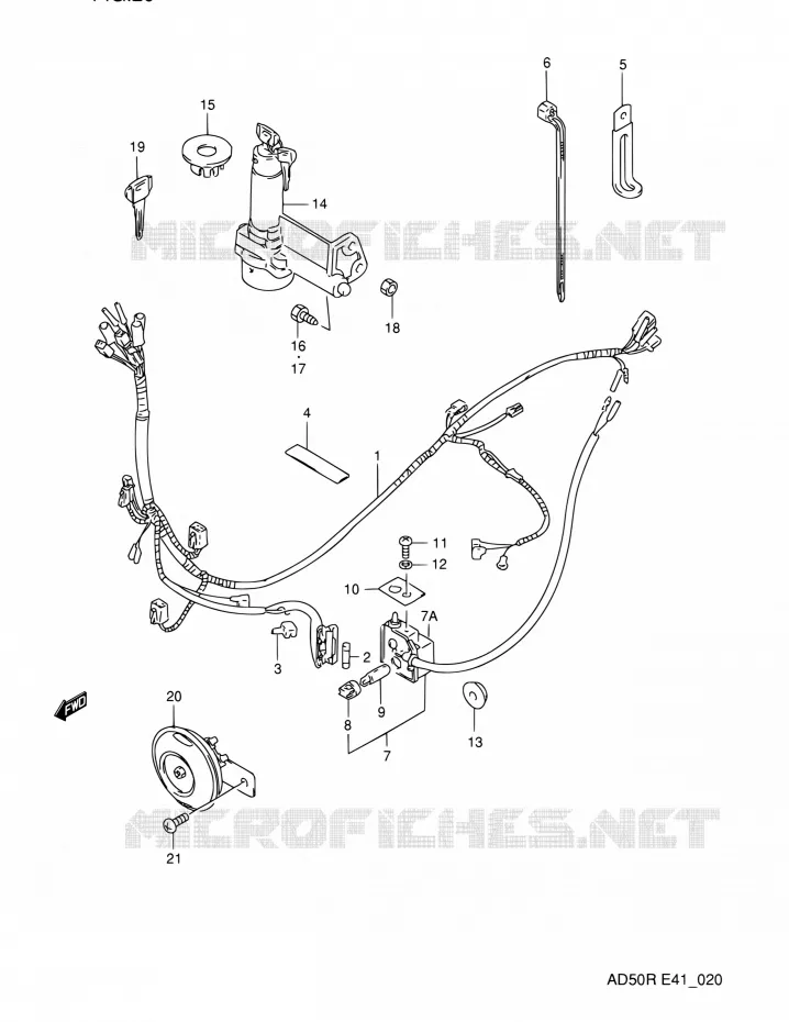 FAISCEAU ELECTRIQUE Suzuki SCOOTER 60 AD 1994  AD60R