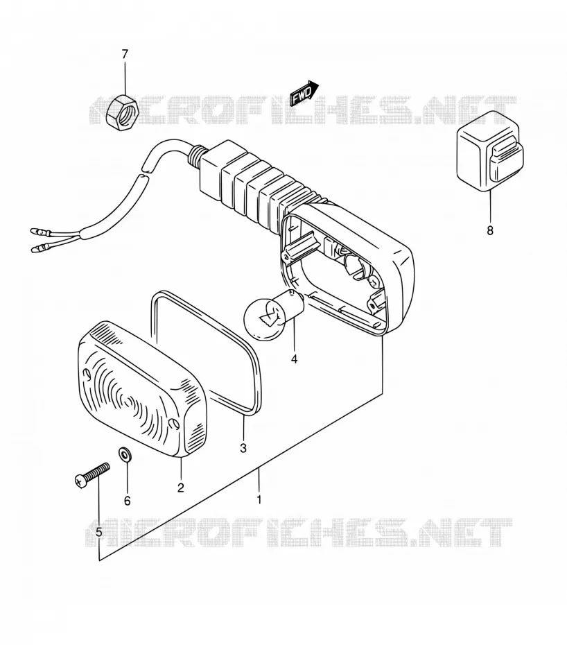 CLIGNOTANTS ARRIERE (E02,E04,E21,E24) Suzuki SCOOTER 50 AE 1991  AE50M(E24)