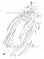 CARENAGES ARRIERE  (MODELE W/X/Y) pour Suzuki BURGMAN 125 2000