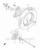 ROUE AVANT pour Suzuki BURGMAN 125 2000