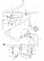 SYSTÈME DE RECYCLAGE GAZ D'ECHAPPEMENT (E18) pour Suzuki BURGMAN 125 2000