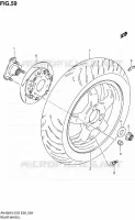 ROUE ARRIERE pour Suzuki BURGMAN 400 2003
