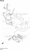 SYSTEME RECYCLAGE GAZ ECHAPPEMENT pour Suzuki BURGMAN 400 2003