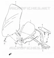 CARENAGE   SUPPORT DE COMPTEUR pour Suzuki BURGMAN 400 2004