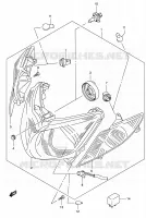 PHARE (MODELE K3/K4) pour Suzuki BURGMAN 400 2004