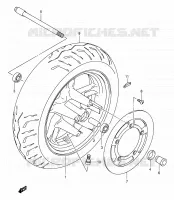 ROUE AVANT pour Suzuki BURGMAN 400 2004