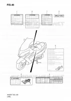 ETIQUETTE (MODEL K7/K8/K9) pour Suzuki BURGMAN 400 2008