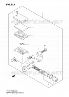 MAITRE CYLINDRE ARRIERE (MODEL K8/K9/L0) pour Suzuki BURGMAN 400 2008