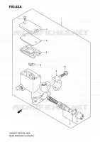 MAITRE CYLINDRE ARRIERE (MODEL K8/K9/AK9/L0/AL0/ZAL0) pour Suzuki BURGMAN 400 2008