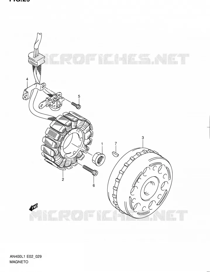 ALLUMAGE ROTOR - STATOR Suzuki SCOOTER 400 BURGMAN 2012  AN400 L1 (E02,E19)