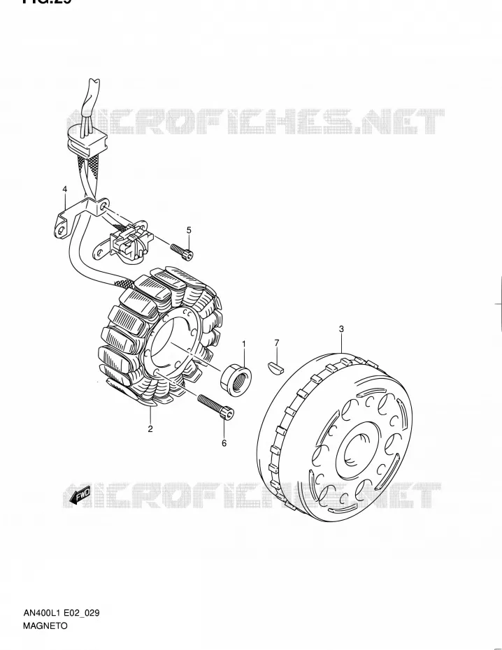 ALLUMAGE ROTOR - STATOR Suzuki SCOOTER 400 BURGMAN 2011  AN400AL1(E19,E24)