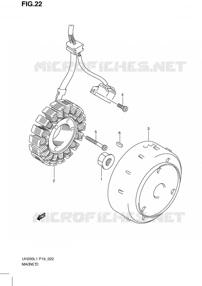ALLUMAGE ROTOR - STATOR Suzuki SCOOTER 200 BURGMAN 2011  UH200L1(P19)