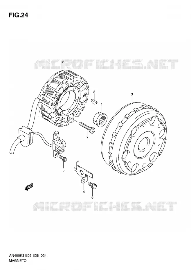 ALLUMAGE ROTOR - STATOR Suzuki SCOOTER 400 BURGMAN 2006  AN400SK6(E3/E28)