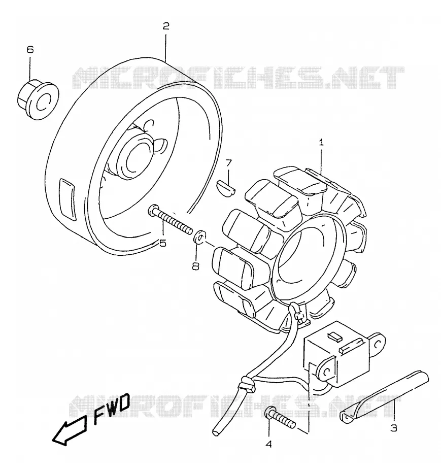 ALLUMAGE ROTOR - STATOR Suzuki SCOOTER 50 ZILLION 2000  UX50WY