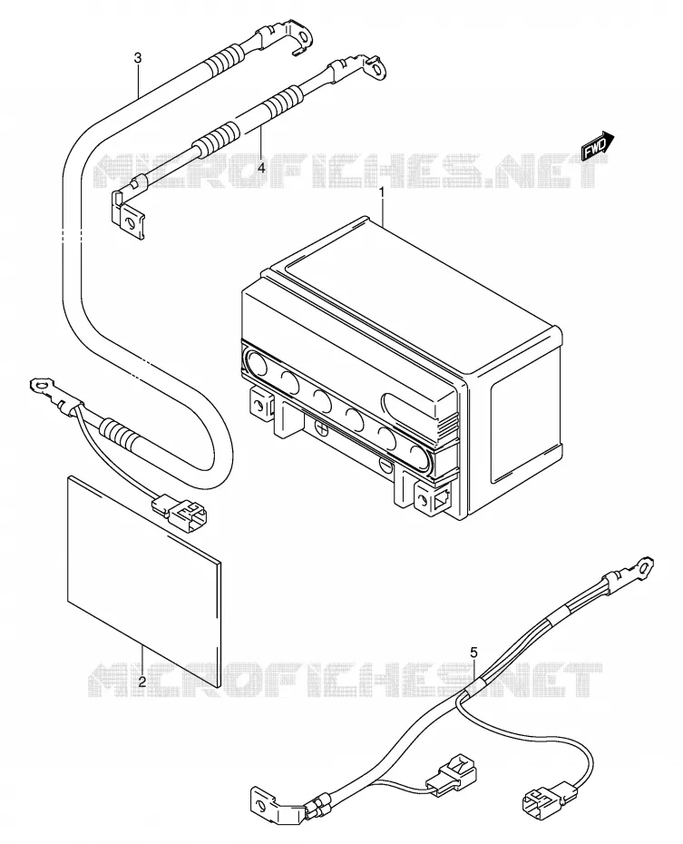 BATTERIE (MODLE K1/K2) Suzuki SCOOTER 250 BURGMAN 2002  AN250K2(E2)