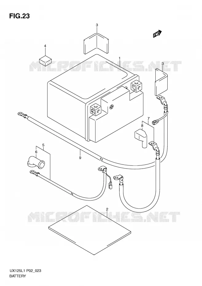 BATTERIE Suzuki SCOOTER 125 SIXTEEN 2011  UX125L1(P02)