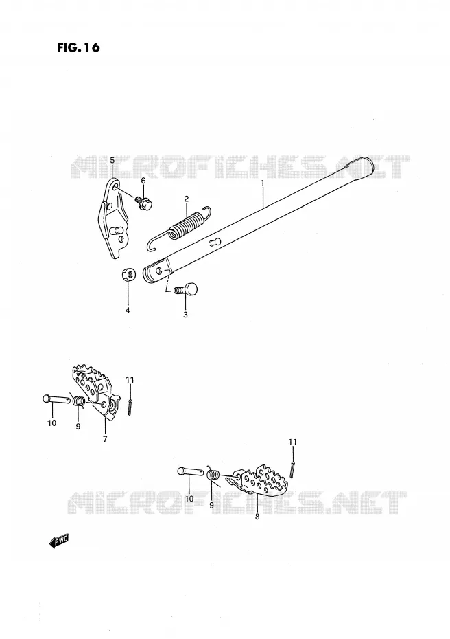 BEQUILLE Suzuki MOTO 80 RM 1995  RM80S(E24)