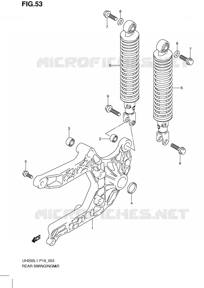 BRAS OSCILLANT ARRIERE Suzuki SCOOTER 200 BURGMAN 2011  UH200L1(P19)