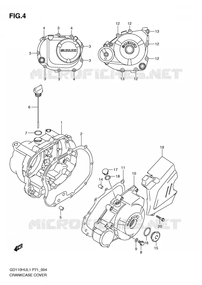CARTER Suzuki MOTO 110 GD 2011  GD110HUL1(P71)