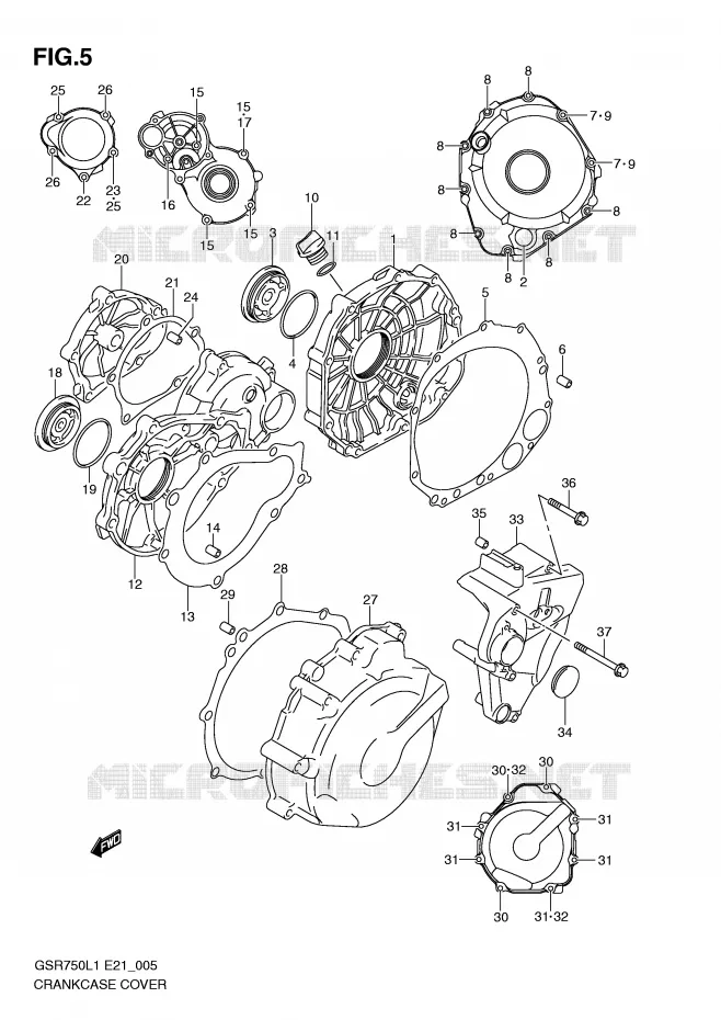 CARTER Suzuki MOTO 750 GSR 2012  GSR750L1(E21)
