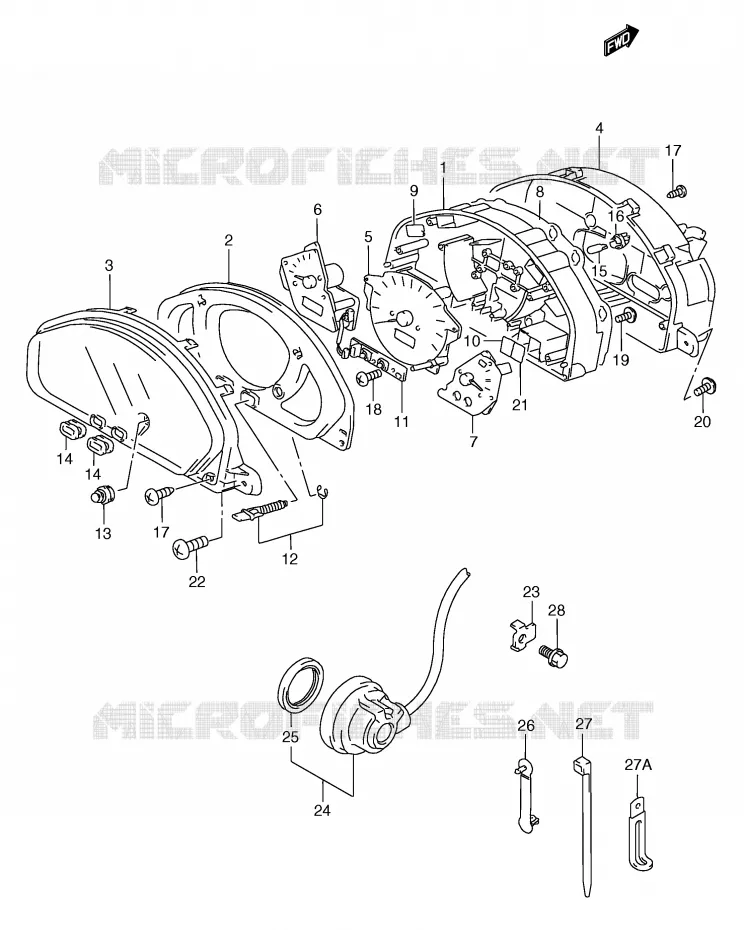 COMPTEUR (MODELE W/X) Suzuki SCOOTER 250 BURGMAN 2000  AN250RY(E2)