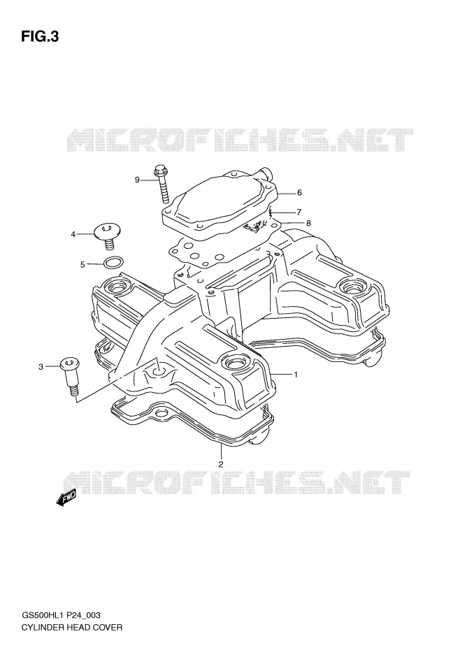 COUVERCLE DE CULASSE Suzuki MOTO 500 GS-F 2011  GS500FHL1(L1)