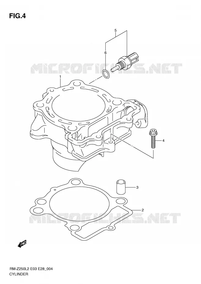 CYLINDRE Suzuki MOTO 250 RM-Z 2012  RM-Z250L2(E03)