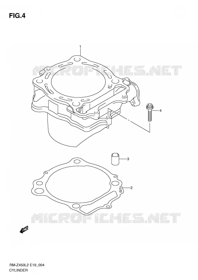 CYLINDRE Suzuki MOTO 450 RM-Z 2012  RM-Z450L2(E19)