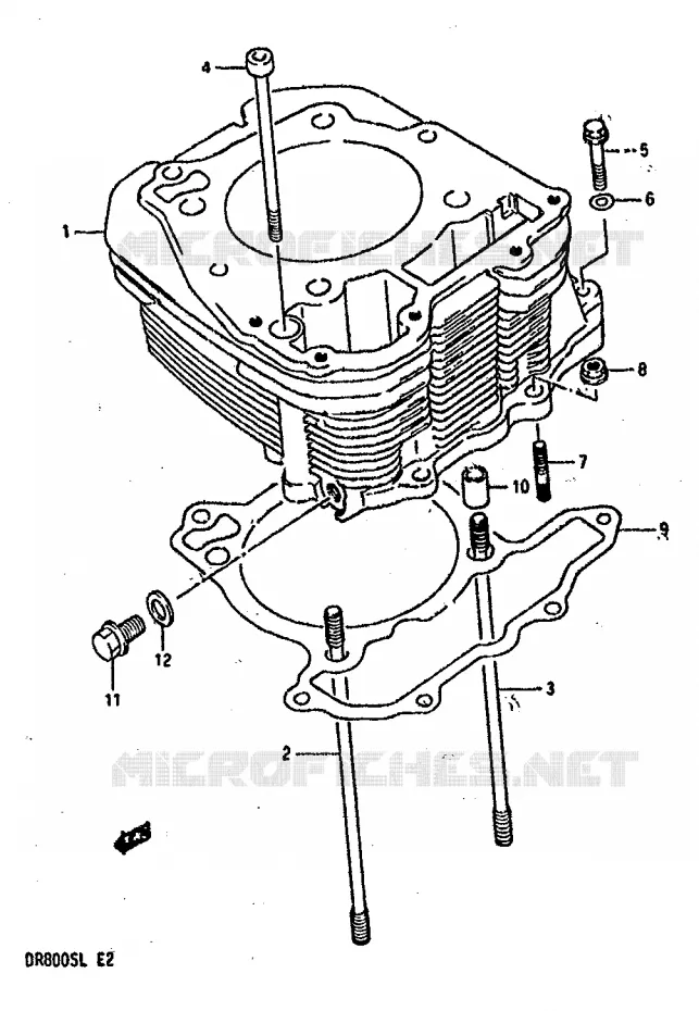 CYLINDRE Suzuki MOTO 800 DR 1990  DR800SUL(L)