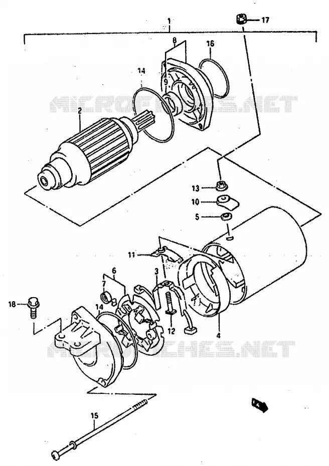 DEMARREUR Suzuki MOTO 800 DR 1990  DR800SUL(L)