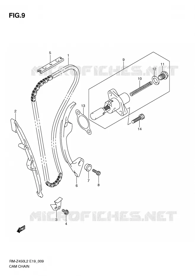 DISTRIBUTION Suzuki MOTO 450 RM-Z 2012  RM-Z450L2(E19)