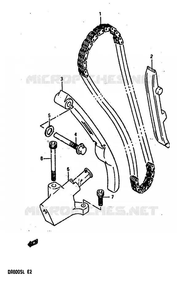DISTRIBUTION Suzuki MOTO 800 DR 1990  DR800SUL(L)
