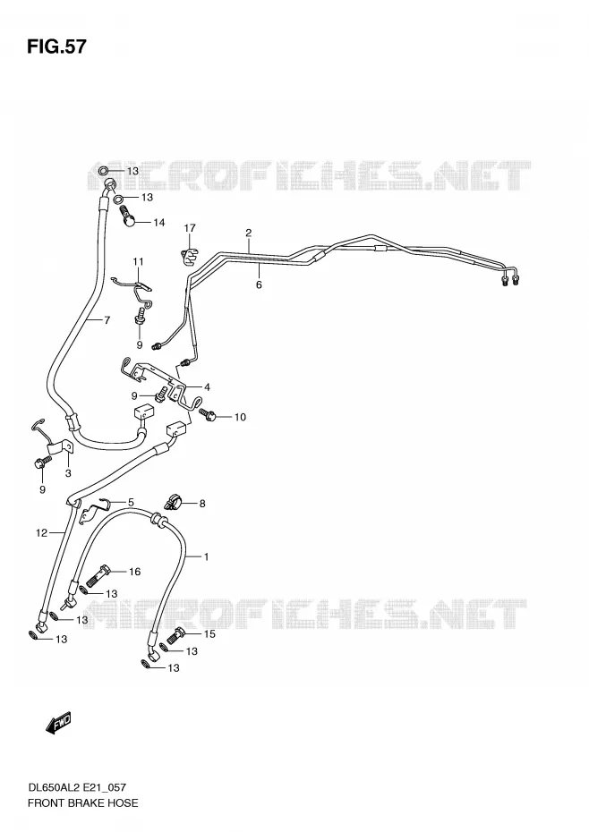 DURITE DE FREIN AVANT Suzuki MOTO 650 V-STROM 2012  DL650AL2(E21)