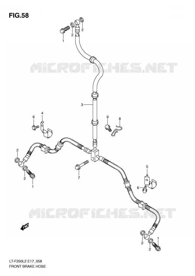 DURITE DE FREIN AVANT Suzuki QUAD 250 OZARK 2012  LT-F250L2(E17)
