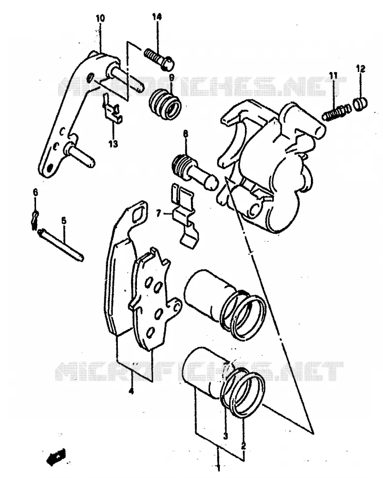 ETRIER DE FREIN AVANT Suzuki MOTO 800 DR 1990  DR800SUL(L)