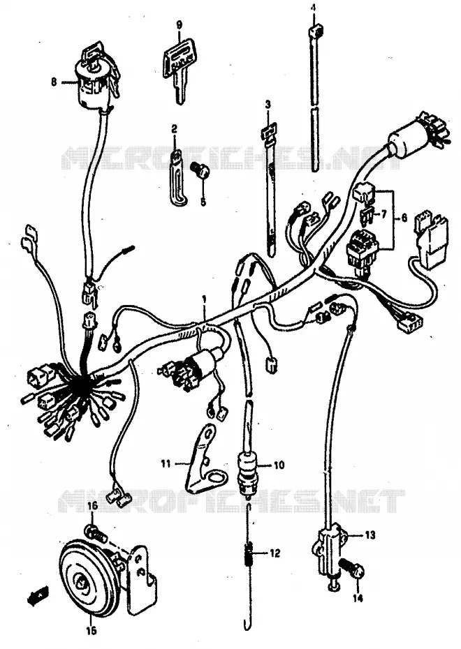 FAISCEAU ELECTRIQUE Suzuki MOTO 800 DR 1990  DR800SUL(L)