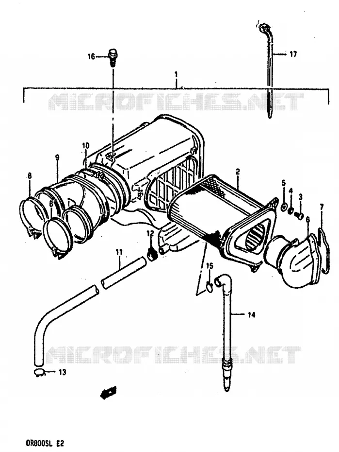 FILTRE A AIR Suzuki MOTO 800 DR 1990  DR800SL(L)