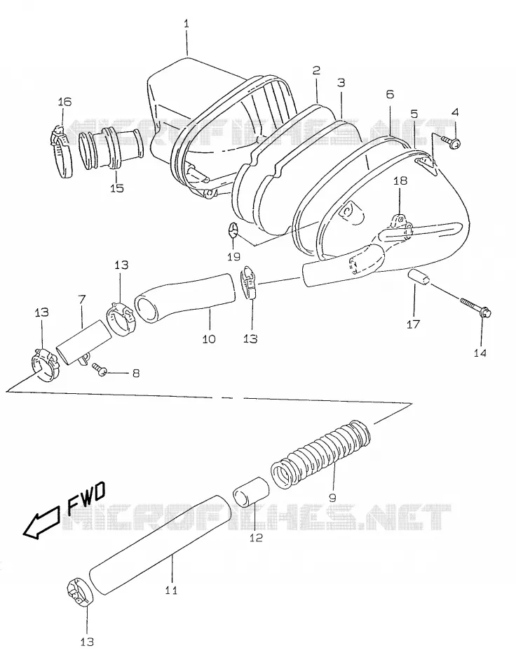 FILTRE A AIR Suzuki SCOOTER 50 ZILLION 2000  UX50WY