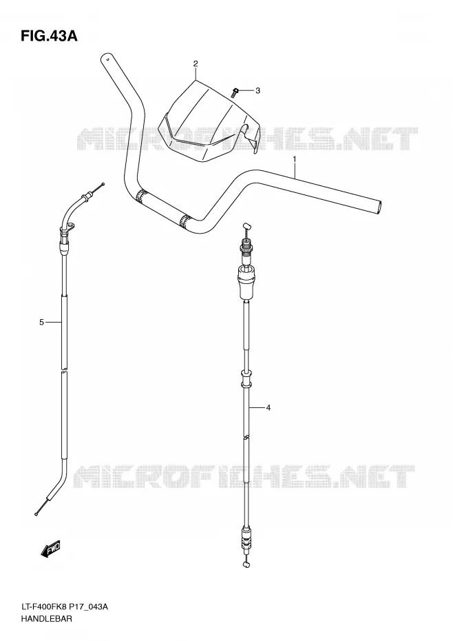 GUIDON (P24) Suzuki QUAD 400 KINGQUAD 2008  LT-F400FK8(P17)