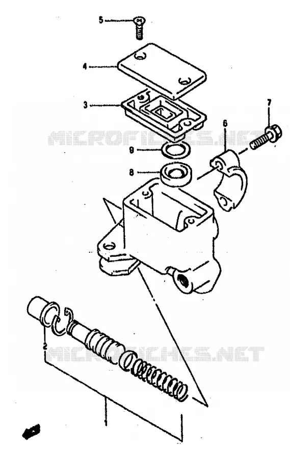 MAITRE CYLINDRE AVANT Suzuki MOTO 800 DR 1990  DR800SUL(L)