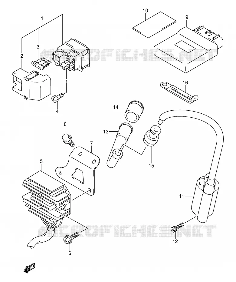 PARTIE ELECTRIQUE (MODELE K1/K2) Suzuki SCOOTER 250 BURGMAN 2000  AN250RY(E2)