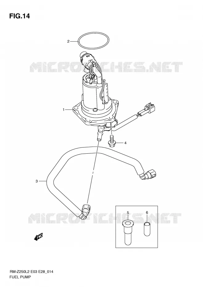 POMPE A ESSENCE Suzuki MOTO 250 RM-Z 2012  RM-Z250L2(E03)