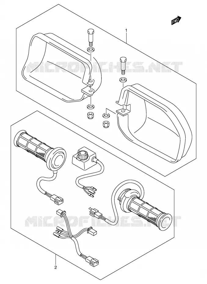 PROTEGES MAINS (MODELE Y/K1/K2 OPT) Suzuki SCOOTER 400 BURGMAN 2002  AN400K2(E2)