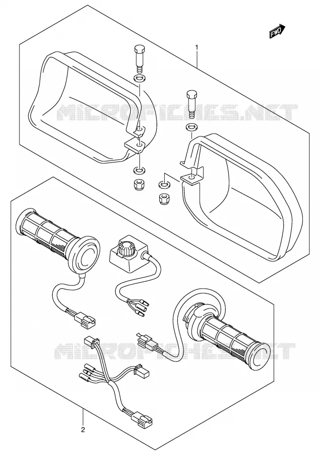 PROTEGES MAINS (MODELE Y OPT) Suzuki SCOOTER 250 BURGMAN 2000  AN250Y(E2)