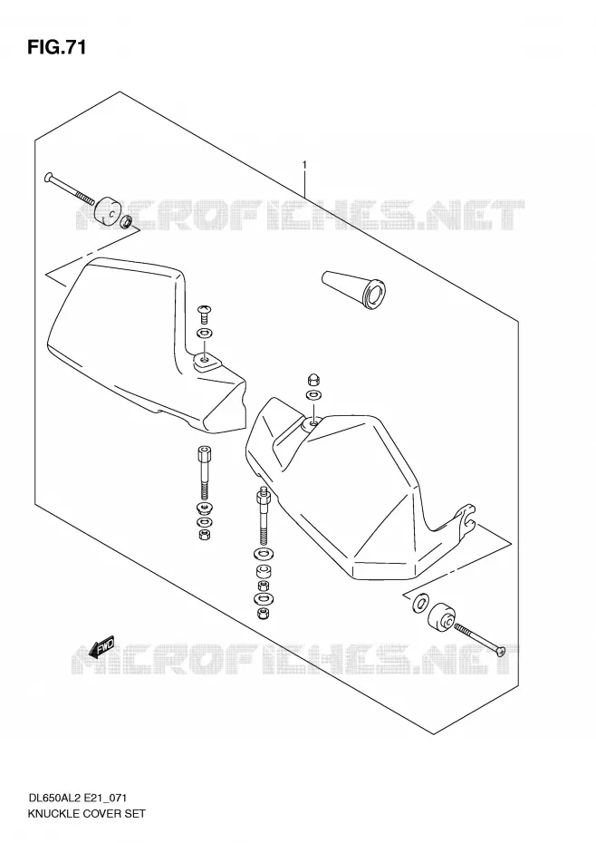 PROTEGES MAINS (OPTIONAL) Suzuki MOTO 650 V-STROM 2012  DL650AL2(E21)