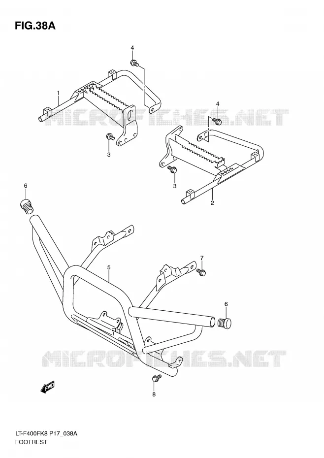 REPOSE PIEDS (P24) Suzuki QUAD 400 EIGER 2009  LT-F400FK9(P17)