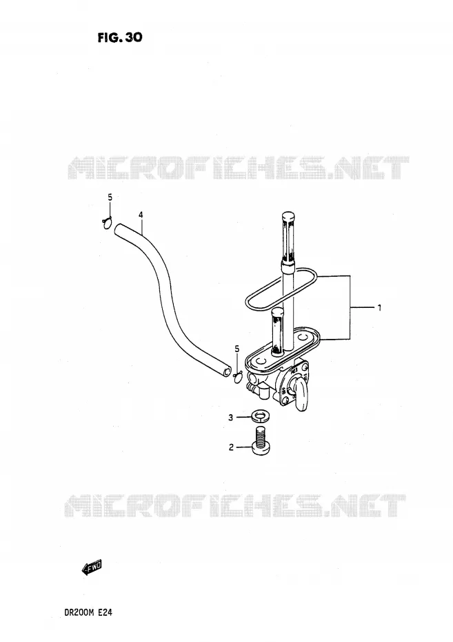 ROBINET D'ESSENCE Suzuki MOTO 200 DR 1987  DR200H(E24)