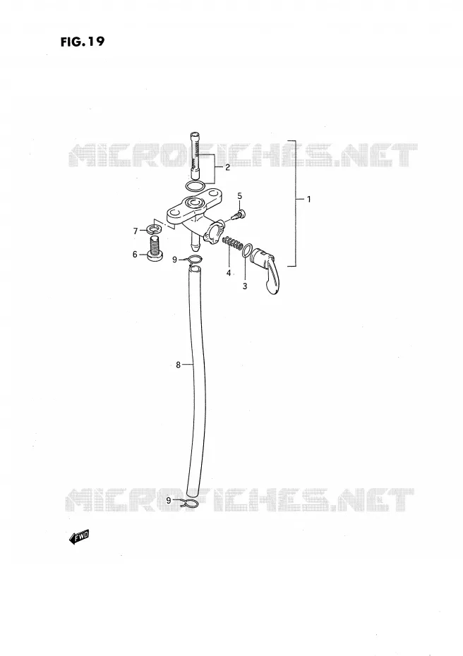 ROBINET D'ESSENCE Suzuki MOTO 80 RM 1994  RM80R(E24)