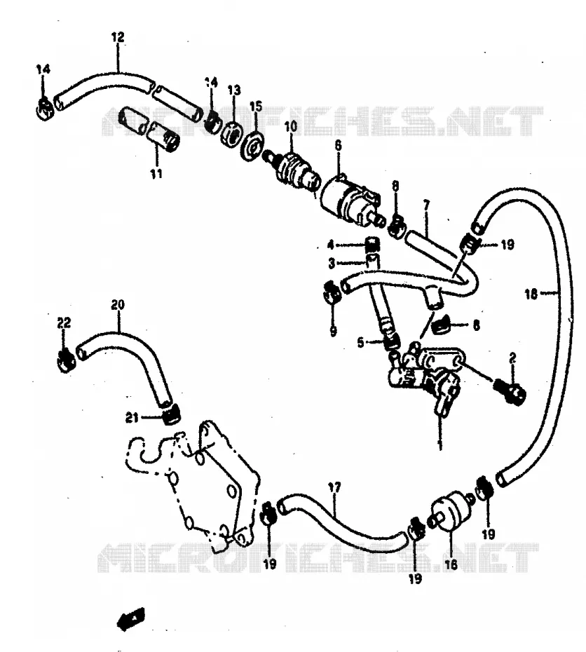 ROBINET D'ESSENCE Suzuki MOTO 800 DR 1990  DR800SUL(L)