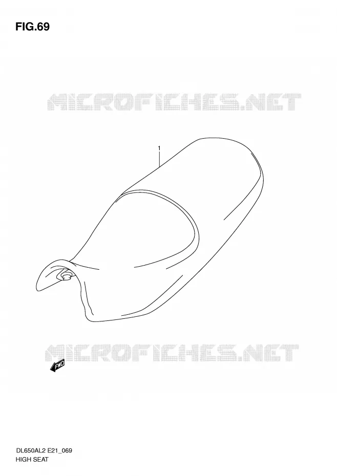 SELLE HAUTE (OPTIONAL) Suzuki MOTO 650 V-STROM 2012  DL650AL2(E21)